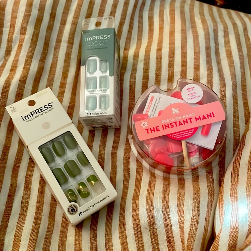 Three sets of press on nails